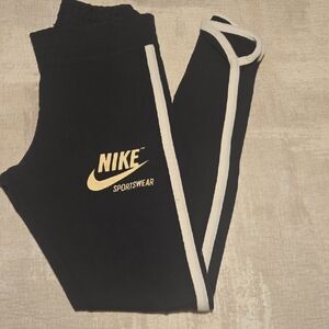 Nike Kids Black and White Joggers
